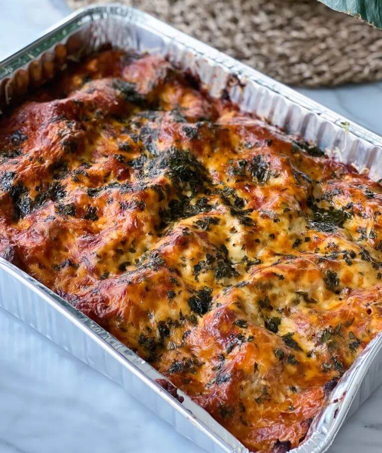 Пятислойная лазанья с мясным соусом